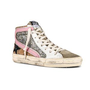 - NEW Golden Goose Slide Sneaker Beige Taupe White Black Pink SHOEBX1